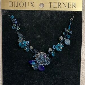 Bijoux Terner Blue Floral Necklace